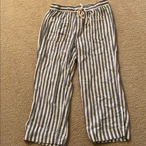 Striped wide legged/straight pants
